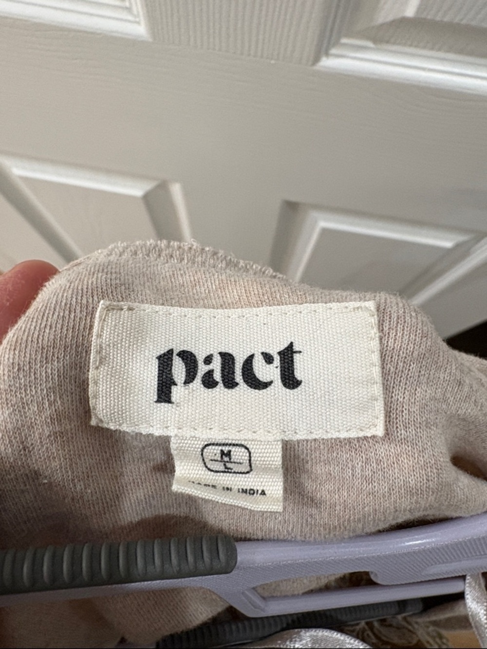 Pact Airplane Cardigan Size M/L Heather Wheat Tan Organic Cotton Top Casual - Picture 7 of 10